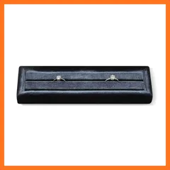 【新品】 Dansmiy 復元性ベルベット素材、リング・ピアスディスプレイトレイ、耳飾り・指輪収納盤、ジュエリーホルダー （グレー） 1