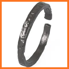 【新品】 シルバー シルバー925 本物 オープン リング 指輪 ブラックコーティング ハンマード メンズ レディース シンプル 太め 巾着付き カジュアル おしゃれ 可愛い かっこいい 人気 ブランド ジュエリー アクセサリー 輝く 軽量 上品 ヴィンテ 1