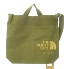 ザノースフェイス THE NORTH FACE オーガニックコットンショルダーバッグ トート キャンバス ロゴプリント 38×42×10cm MM ミリタリーオリーブ ハニーマスタード NM82386 /AH13 ■GY18