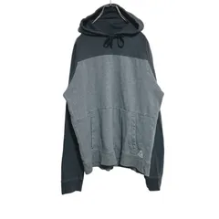 【ロゴ】Reebok リーボック　プルオーバーパーカーダークグレー　M