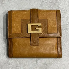 GUCCI グッチ G金具 レザー 折り財布 コンパクトウォレット ブラウン 茶 ゴールド金具 レディース メンズ ヴィンテージ