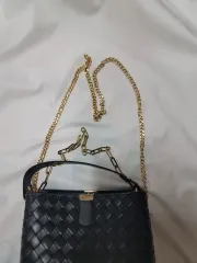 ブラック キルティング チェーン トートバッグ ショルダーバッグ レディースバッグ