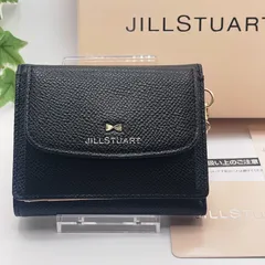 【未使用保管品】ジルスチュアート 三つ折り財布 牛革財布  箱あり ブラック×ピンク｜JILLSTUART Trifold Leather Wallet Black×Pink