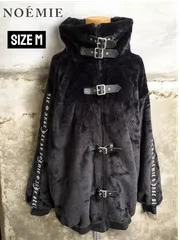 ★ noemie ノエミー  スタンドネック合皮ベルトユニセックス ファーブルゾン size M