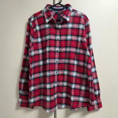 Land's end フランネル チェック シャツ L(100)