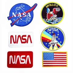 6枚セット　NASA　ワッペン　アイロン　刺繍　空　宇宙