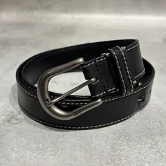 Lee リー ベルト レザーベルト ブラック 黒 シルバー金具 ステッチ カジュアル アメカジ デニム ジーンズ パンツ 小物
