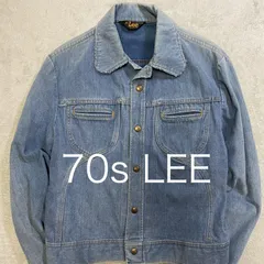 70s LEE　モールススキン デニムジャケット　ライトブルー　短丈　ショート丈　雰囲気系　サイズ不明　襟リメイク済み