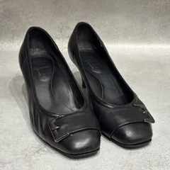 REGAL リーガル パンプス ヒールパンプス レザーパンプス ブラック 黒 24.5cm 24 1/2 日本製 MADE IN JAPAN バックル 金具 フォーマル 冠婚葬祭 通勤 ビジネス レディース 靴