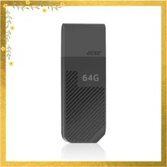 Acer UP300 USBメモリ 64GB USB 3.2 Gen1 最大読出速度120MB/s 高速 フラッシュメモリドライブ 黒 - BL.9BWWA.526 0