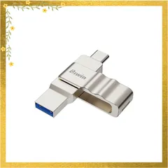 Biwin UD150 USB メモリ Type-C/A 2in1 回転式 64GB USB 3.2 高速 最大読出速度150MB/s 金属製 軽量&耐久性 USB-C/Aデュアルコネクタ 1