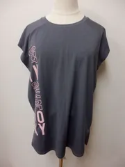 ROXY フレンチスリーブＴシャツ グレー×ピンクロゴ Ｓサイズ 601F21