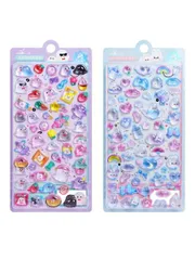 KRGNPLE 実店舗品質 2 枚入り シール ドロップ ぷくぷく ぷっくり ドロップしーる しずくちゃん 3D 立体 精巧な柄 手帳用 装飾 DIY クリエイティブ ファッション かわいい ギフト（セット 176）