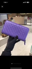 正規品 ボッテガ・ヴェネタ ジップアラウンド長財布 PURPLE