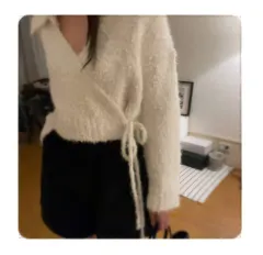 新品) アンダーロウ ブークレ Rab ニット KARA カーディガン (ダークネイビー)