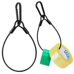 【新着商品】テープ携帯吊り下げ 2個 持ち運び 作業効率アップ テープ用ホルダー 梱包 カラビナ付き