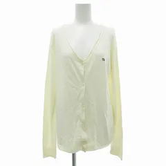 アーノルドパーマー Arnold Palmer カーディガン ニット ロゴ刺繍 Vネック 3 アイボリー /JS