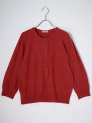 Drawerドゥロワー コットンカシミヤ ケーブル編みデザインニット