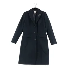 JeanPaulGAULTIER / ジャンポールゴルチェ | ウール 装飾 ロゴボタン シングルチェスターコート / 総裏地 | 38 | ブラック | レディース
