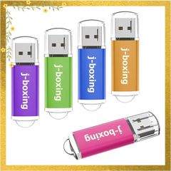 5個セット 16GB USBメモリ J-boxing キャップ式 USBフラッシュメモリ フラッシュドライブ USB 2.0スティック（五色：紫、緑、青、オレンジ、ピンク） 1