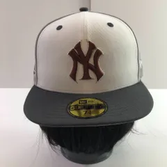 04w5981∞※【中古】 New Era ニューエラ 59FIFTY キャップ ニューヨーク ヤンキース グレー/ホワイト 7 5/8 60.6cm 【八王子店】