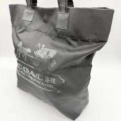 COACH Y2K BLACK nylon tote bag A4 コーチ ナイロントートバッグ