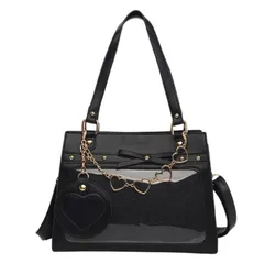 【在庫セール】痛バック いたばっく 2WAY いたば ショルダーバッグ 推し活 トートバッグ バック 小さめ カバン 推し活バッグ 鞄 ショルダー リボン トート 黒 痛バッグ 白 かわいい 人気 ミニ おしゃれ 痛バ シート [ハルジオ] 付属