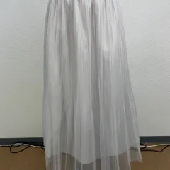 ROPE PICNIC ロペピクニック チュールロングスカート ホワイト 38 ウエストゴム ふんわり　20251010-0015
