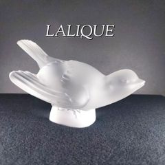 フランス製】LALIQUE ラリック クリスタル スズメ フィギュリン 置物