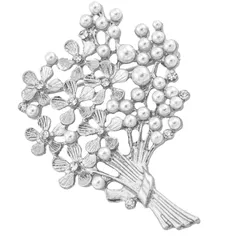 紛失防止 ストッパー付き コサージュ 落下防止 フォーマル ブーケ 花 パール 小ぶり 入学式 卒園式 卒業式 入園式 ブローチ ママスーツ [ALA] レディース