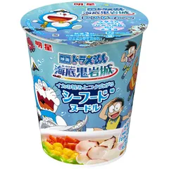 明星食品 映画ドラえもん 新・のび太の海底鬼岩城 シーフード味ヌードル 12個のサムネイル