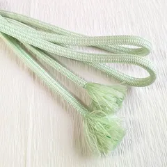 帯締め ミントグリーン ゆるぎ組 単色 シンプル 春色 カジュアル 正絹 274