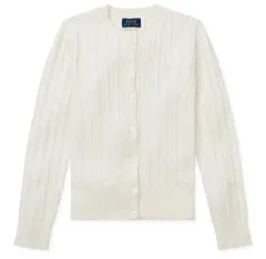 新品) ポロ ラルフローレン ケーブルニット カーディガン アイボリー