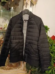 ケネスコール (海外) ブラック キルティング リバーシブル 軽量 ダウン アウター S