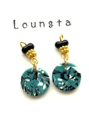 4212個性派ピアス 軽いピアチェコビーズピアス 樹脂ピアス