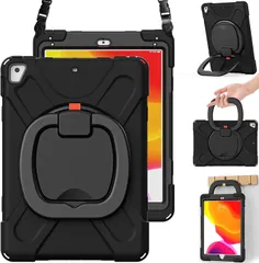 【新着商品】iPad 9.7 ケース iPad air2/iPad 第5世代 2017/iPad 第6世代 2018/iPad Pro 9.7 2016 ケース 耐衝撃 頑丈 米軍MIL資格 スタンド ハンドル付き 虹色 アイパッド Air 2 9.7インチ