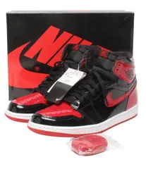 美品 エアジョーダン ナイキ ハイカットスニーカー パテントブレッド エアジョーダン1 レトロ ハイ OG 555088-063 メンズ SIZE 27.0 (L) Air Jordan NIKE