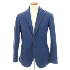 【中古】リングヂャケット RING JACKET New Balloon ストレッチ コットン 3B カジュアルジャケット ブルー【サイズ46】【メンズ】
