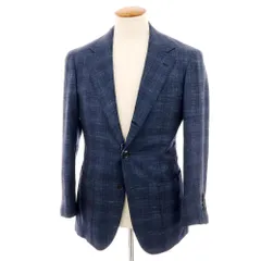 【中古】リングヂャケット RING JACKET MEISTER ウール系 3B テーラードジャケット ネイビー【サイズ表記なし（M位）】【メンズ】