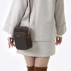 マイケルコース MICHAEL KORS ショルダーバッグ レディース ミニバッグ クロスボディ チェーン シグネチャー ジェット セット トラベル ブラウン 35F1GTVC2B BROWN