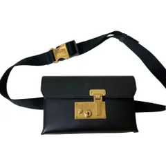 良品 dunhill ダンヒル ロック レザー ウエストバッグ ボディバッグ ブラック  メンズ 古着 中古 USED
