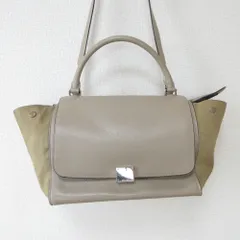 良品 CELINE セリーヌ トラペーズ 2way ハンドバッグ ショルダーバッグ ベージュ レディース 古着 中古 USED