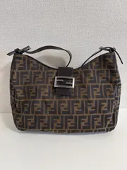 フェンディ　FENDI ズッカ柄　マンマバケット　ワンショルダーバッグ　ブラウン