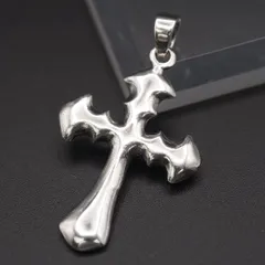 Q348 ヴィンテージ 925刻印 ペンダント トップ クロス デザイン シルバー チャーム ヘッド