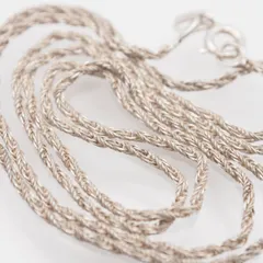 Q249 ヴィンテージ 925刻印 ネックレス スクリューチェーン デザイン シルバー