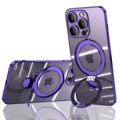 【数量限定】iPhone 12 Pro 6.1” 用 ケース MagSafe対応 クリア リング付き メッキ仕上げ レンズカバー付き ソフトTPU 耐衝撃 傷に強い背面 ワイヤレス充電 ストラップホール付き アイフォン12 Pro 磁気 カバー (iPhone