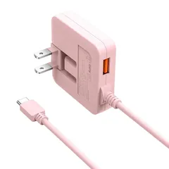 【最新薄型】PD20W 充電器 USB-C 急速充電器 Type-Cケーブル (PD20W&QC3.0/合計3.4A/1つUSB-Aポート/折畳みプラグ/PSE認証済) ACアダプター コンセント 軽量 スマホ充電器 iPhone15適用/Android/ 0