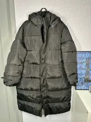 新品) ブラック 黒 ロングダウンジャケット