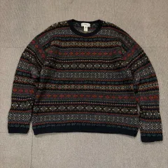90s L.L.Bean エルエルビーン スコットランド ウールニット