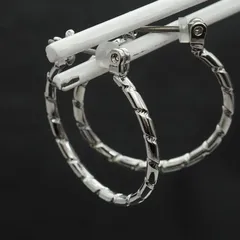 ロープフープピアス　チタンポスト